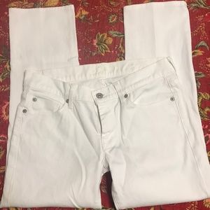 7 For All Mankind Crop Straight Leg Jeans 27